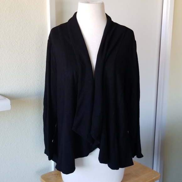 Premise Sweaters - Premise Studio 1x petite black cinched sweater